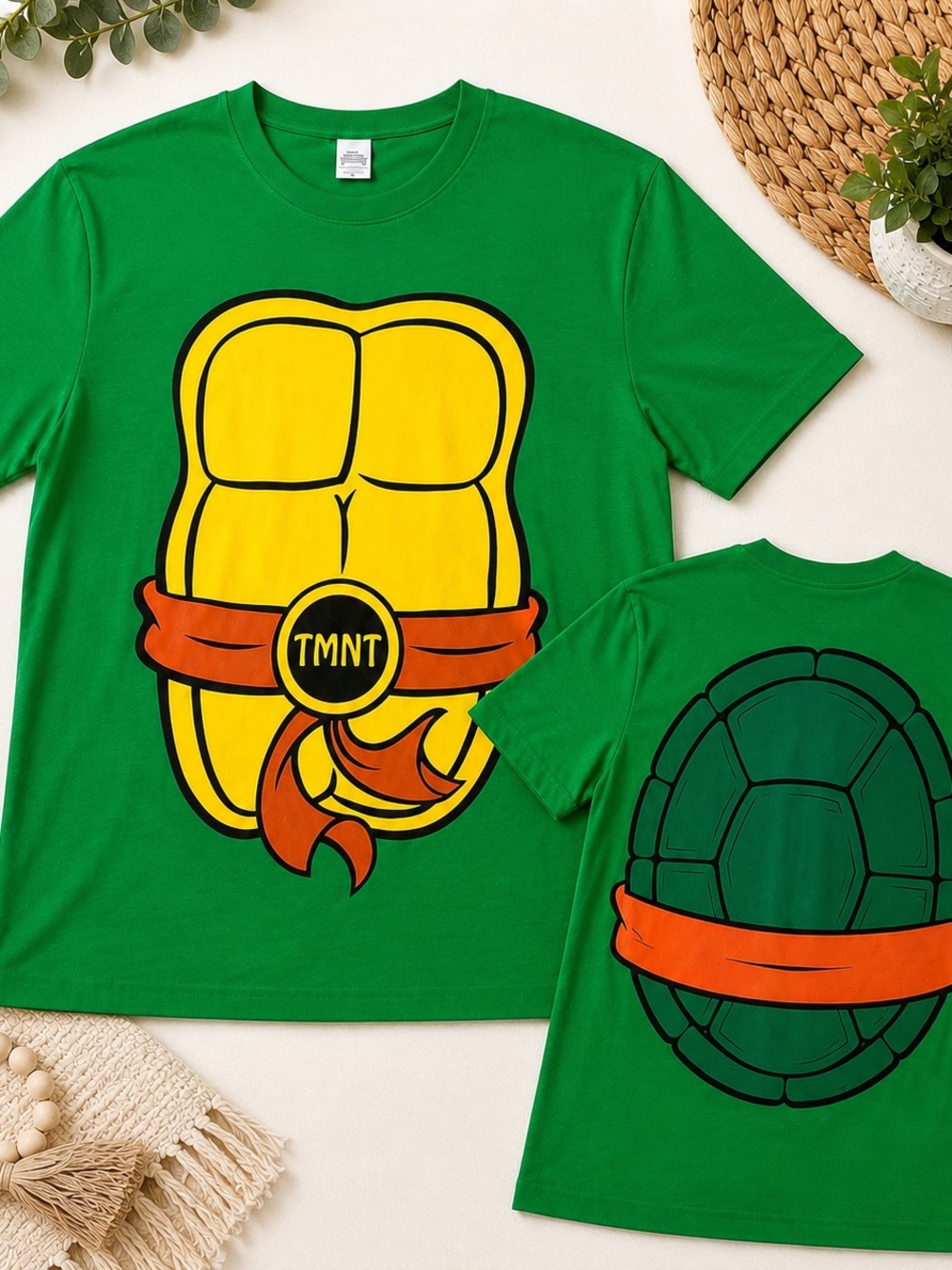 TMNT Turtle Shell Costume T Shirt Adult Large Nickelodeon Graphic Tee